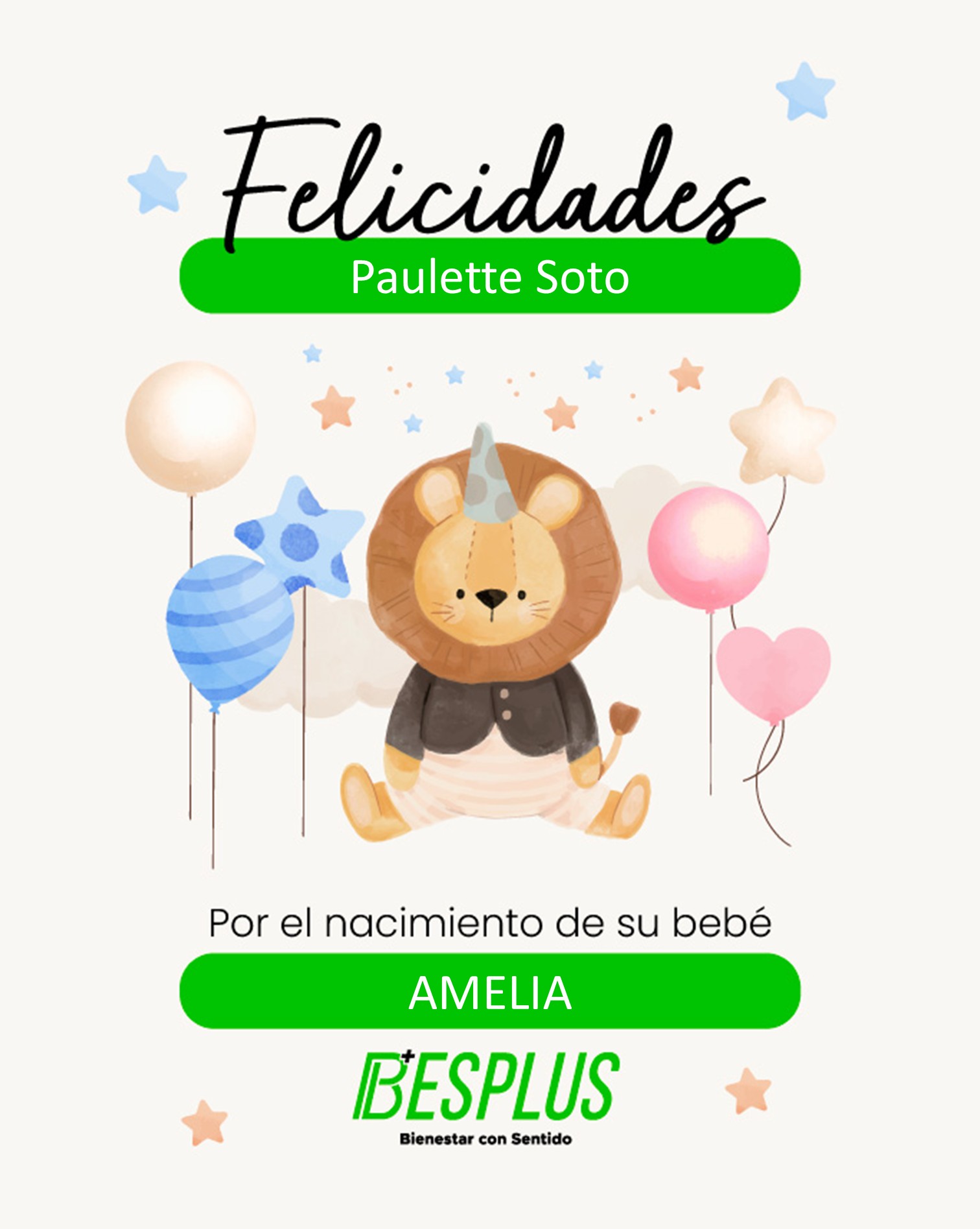 Una dulce noticia: ¡Bienvenida, Amelia! Felicidades Paulette Soto